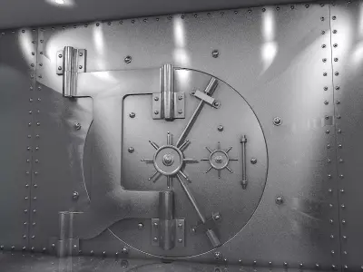 Bank Vault and Coins 3D model