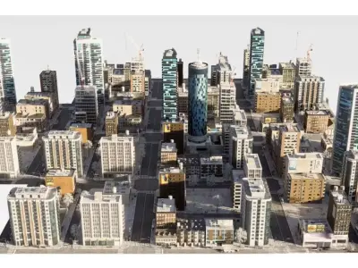 Urban street view 3D model
