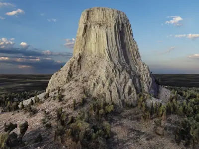Devil Tower Multipurpose 3D Terrain Model 3D model