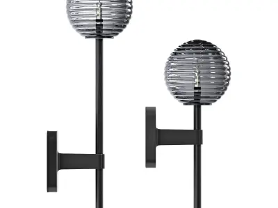 Astro lighting tacoma single-single grande rbbed glass 3D model