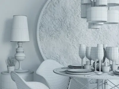 Loft design set 3D model