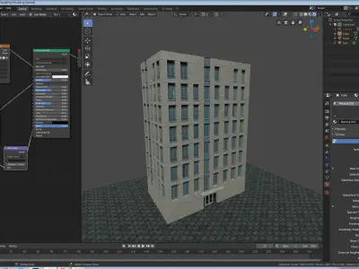 building 5 tall Low-poly 3D model
