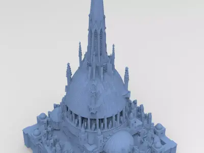 Desert Persian Fortress Tower 3  3D model