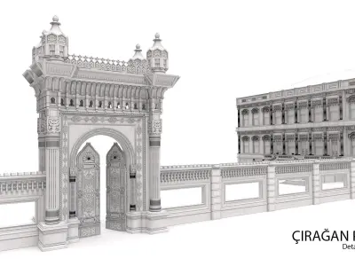 Ciragan Palace TURKIYE istanbul  Saray 3D model