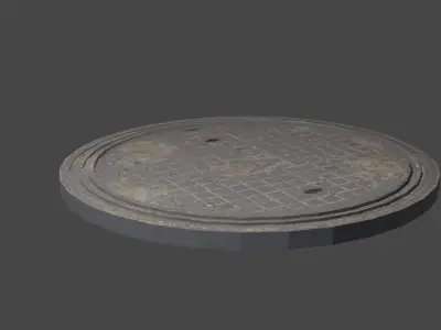 Swedish low poly well Low-poly 3D model