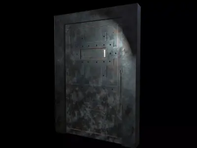 DoorMetalRustV1 Low-poly 3D model