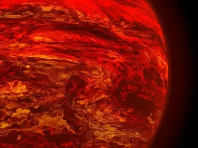 Brown dwarf star Low-poly 3D model