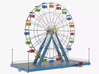 Ferris Wheel -  Low-poly 3D model