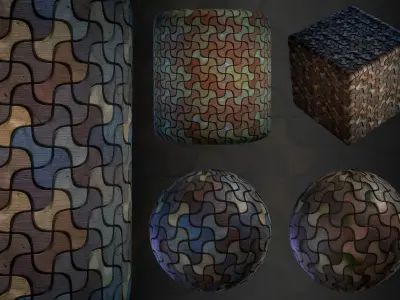 Stone Floor Mega Bundle VOL 01 - 15 material - SBsar - Maps Texture