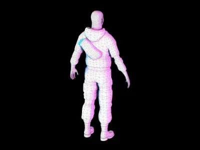 Stylized Rigged Character Low-poly 3D model