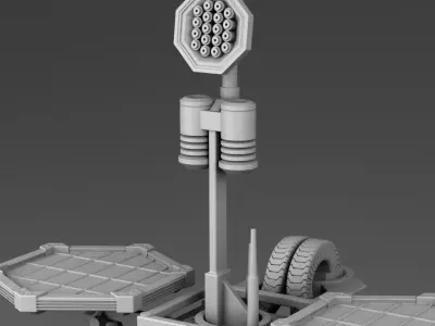 Martian weather station 3D print model
