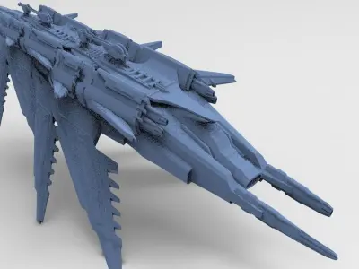 Sci-Fi Insectoid ship base 5  3D model