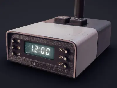 Old Soviet Desk Lamp Low-poly 3D model