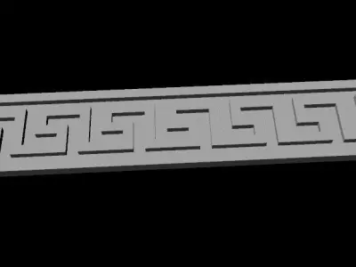 baguette greek key border Free 3D model