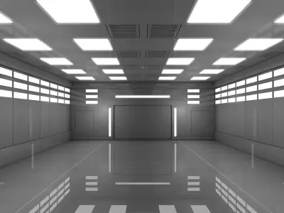 Sci Fi Warehouse 3D model 16