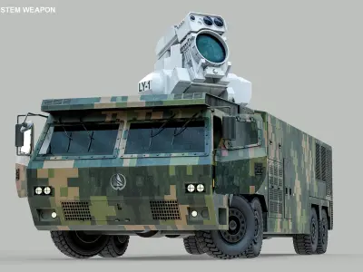  Rigged LY-1 Chinese Laser Weapon Vehicle Based PBR 