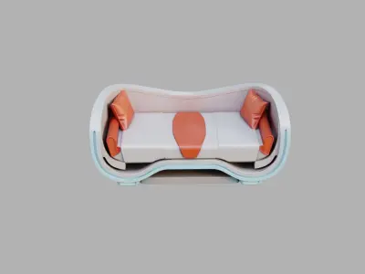 Sci Fi Sofa Low-poly 3D model