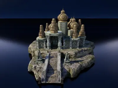 Temple Of Gods Modular Package 3D model