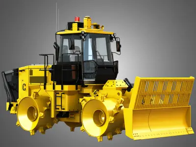 816K Landfill Compactor 3D model