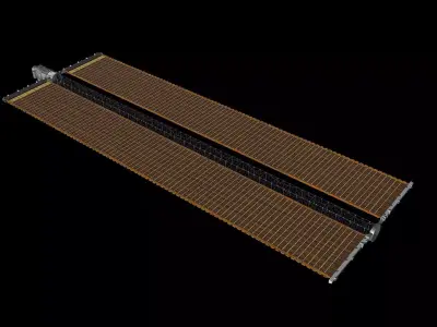 High quality 3d model ISS Solar arrays 3D model