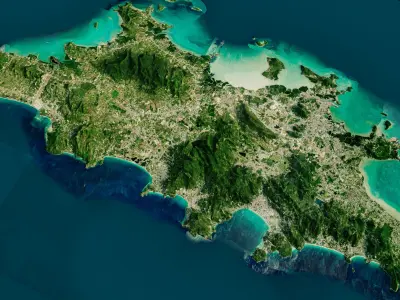 phuket island full 3d model terrain 3D model