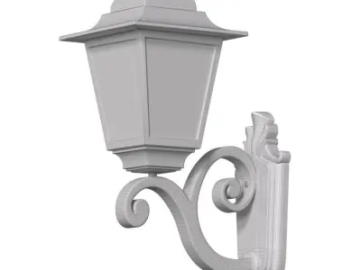 Classical Outdoor wall Lamp Lantern Street Sconce 3D model