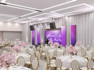 Resident Hotel Ballroom Almaty 3D model