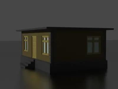 city house low-poly Low-poly 3D model