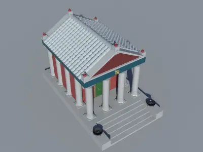 Free Roman temple  Free low-poly 3D model