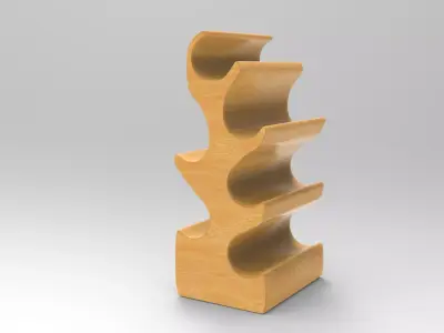 Kotor Bottle Wine Rack Low-poly 3D model