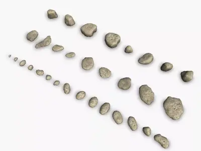 Assorted Rocks - Light Low-poly 3D model