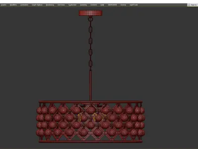Crystal Grid Hoop 6 Light Low-poly 3D model