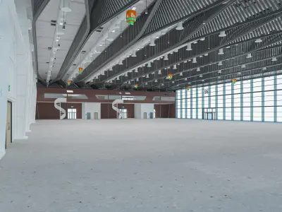 Exhibition Hall interior 11 3D model