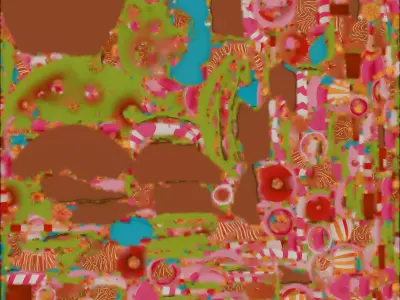 CandyLand Fantasy 3D Wonderland Low-poly 3D model