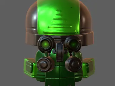 Gas mask helmet 3d model scifi Low-poly  3D model order