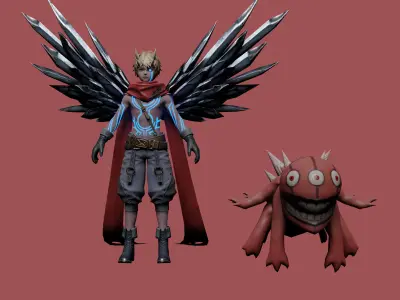 Demon Rebel Stylized 3D Character Model 3D model