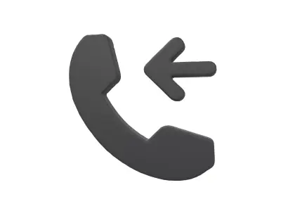 Phone Incoming Symbol v1 001 Low-poly 3D model