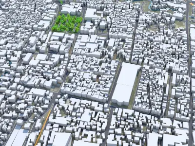 Malang East Java Indonesia 20km Low-poly 3D model