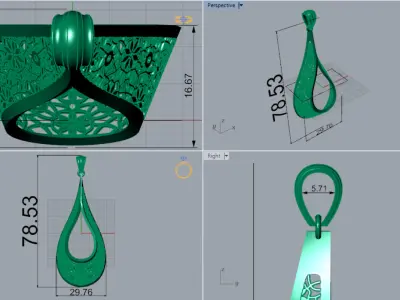 gold pendant gp0301 3D print model