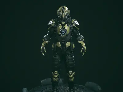 Battle suit Destroyer HIGHPOLY 3D model