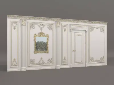 Wall Molding in Classic French style 53 3D model