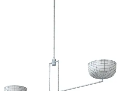 Lulu and Georgia linear chandelier Talley 3D model