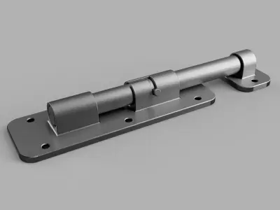 Hinge Steel Locking Hinge Door Lock 3D model