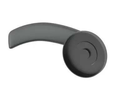 Urfic President Door Handle Matt Black 3D model