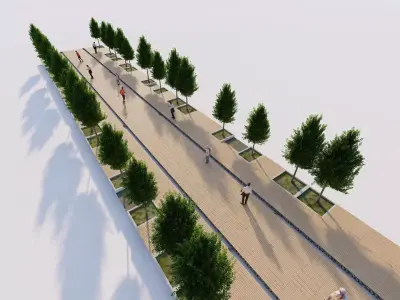 park-public bolvar-Private Landscape 3D model