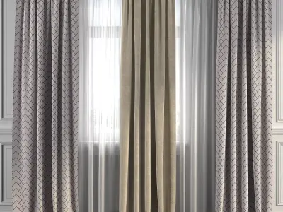Curtain Set 283 3D model