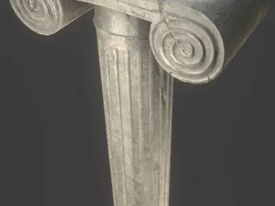 Pillar greek column Free low-poly 3D model