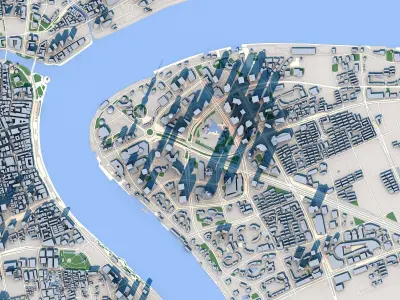 Shanghai City China 3D model