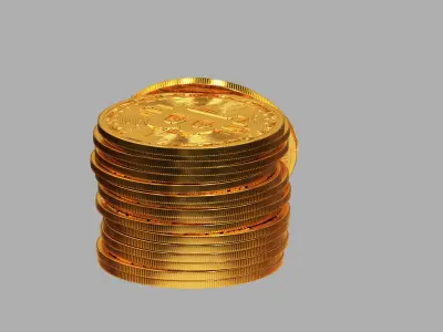 Bitcoin Stack 01 3D model