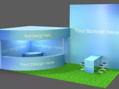 event exhibition booth 3D model